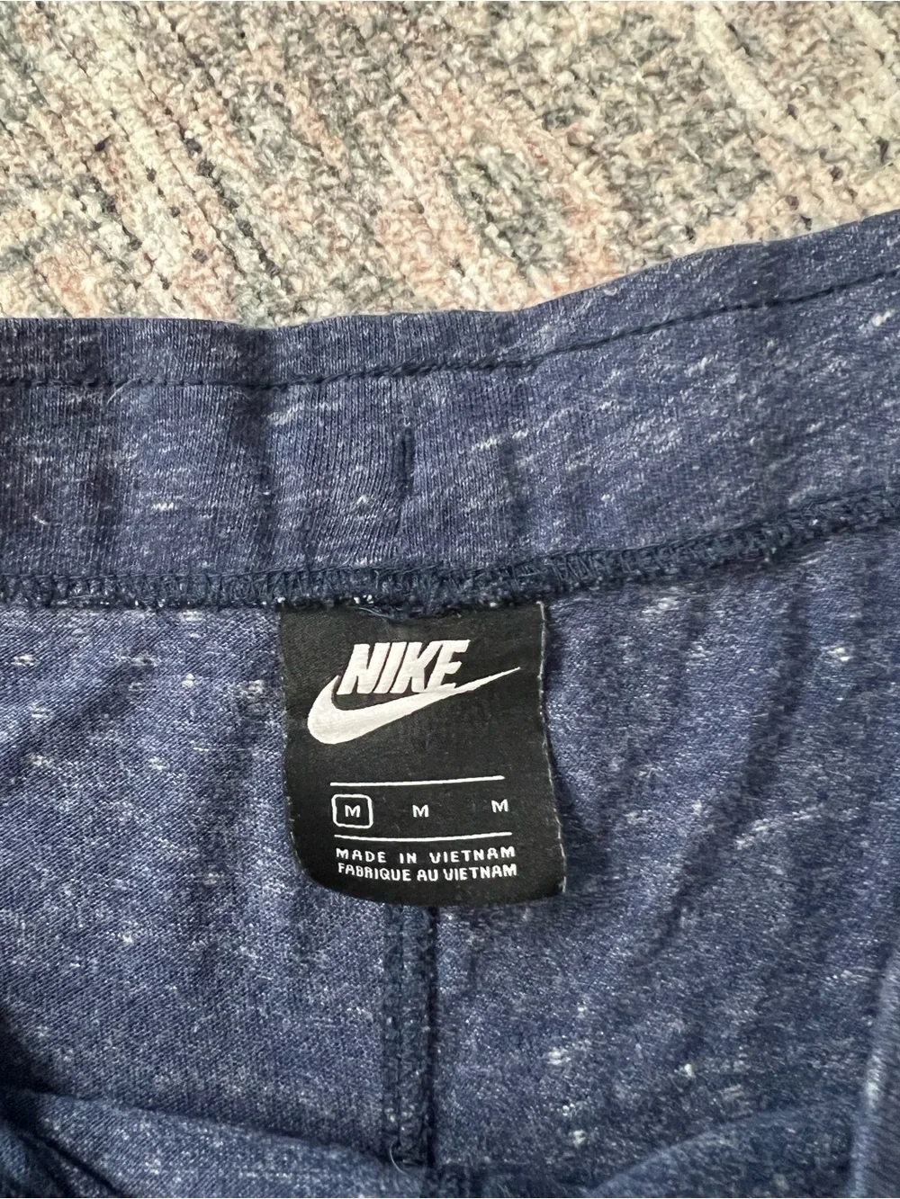 Nike Gym Vintage Lounge Shorts Womens Medium Organic Cotton Blue